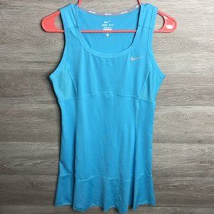 Nike Tennis Womens Medium Blue Skirted Tank Top